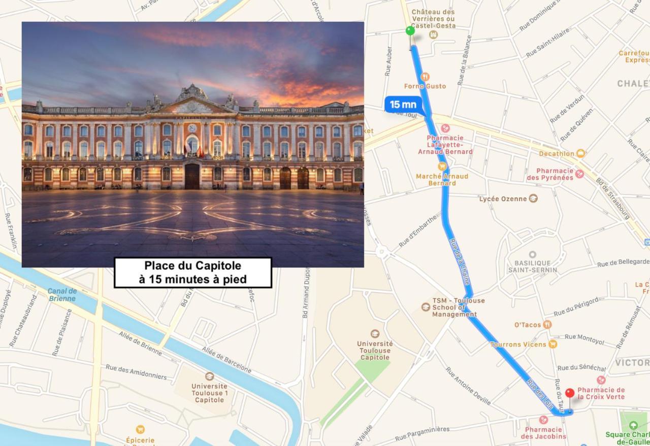 Le St Honore - Appartement Toulouse Centre Avec Chambre & Parking ภายนอก รูปภาพ